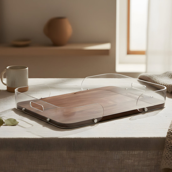 Wooden Tray Set 2 Pcs